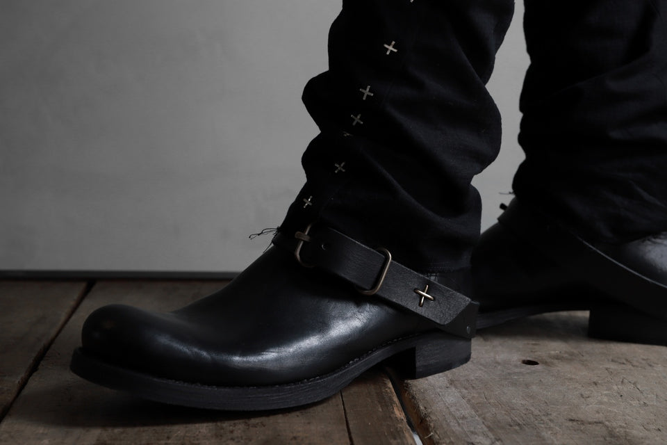 画像をギャラリービューアに読み込む, m.a+ goodyear tall buckle back zipper boots / S1C3Z/CU1,5 (BLACK)