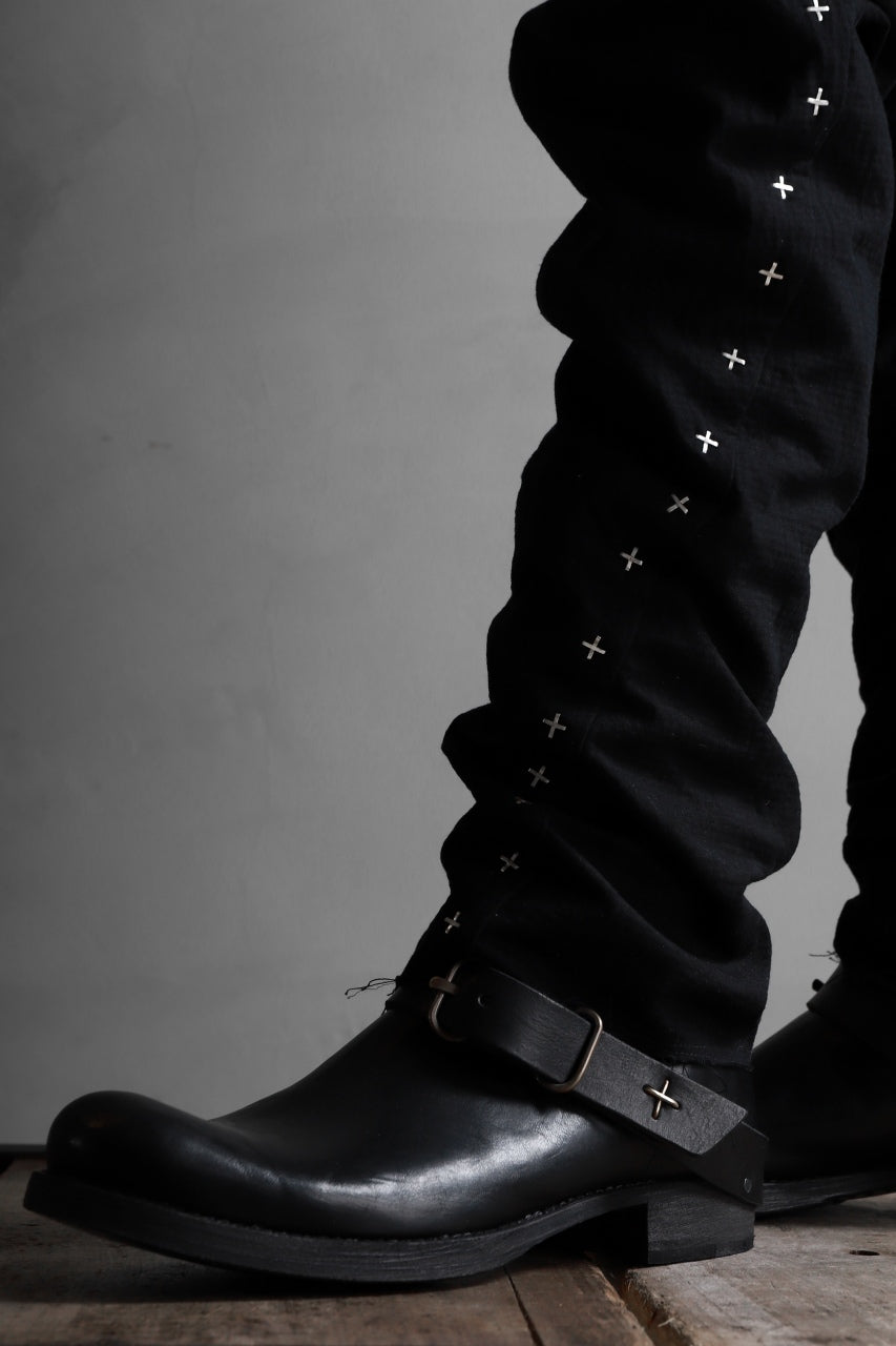 画像をギャラリービューアに読み込む, m.a+ goodyear tall buckle back zipper boots / S1C3Z/CU1,5 (BLACK)