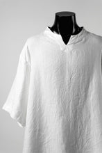 画像をギャラリービューアに読み込む, COLINA KEY NECK PULLOVER SHIRT / HERRINGBONE LINEN (WHITE)