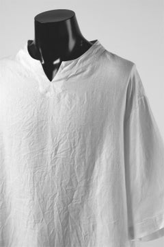画像をギャラリービューアに読み込む, COLINA KEY NECK PULLOVER SHIRT / HERRINGBONE LINEN (WHITE)