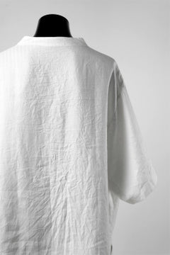 画像をギャラリービューアに読み込む, COLINA KEY NECK PULLOVER SHIRT / HERRINGBONE LINEN (WHITE)