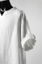 画像をギャラリービューアに読み込む, COLINA KEY NECK PULLOVER SHIRT / HERRINGBONE LINEN (WHITE)