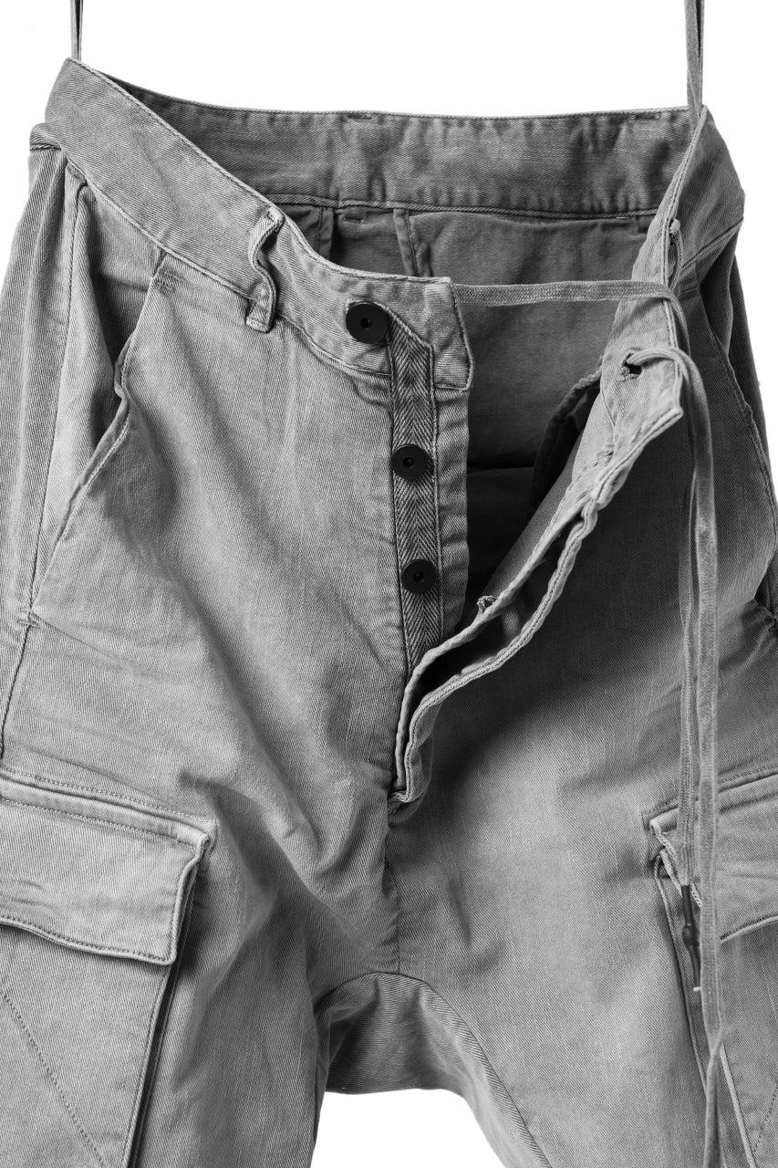 画像をギャラリービューアに読み込む, 11 BY BORIS BIDJAN SABERI CARGO POCKET PANT / STRETCH DENIM "P21B-F-1481" (ICE GREY)