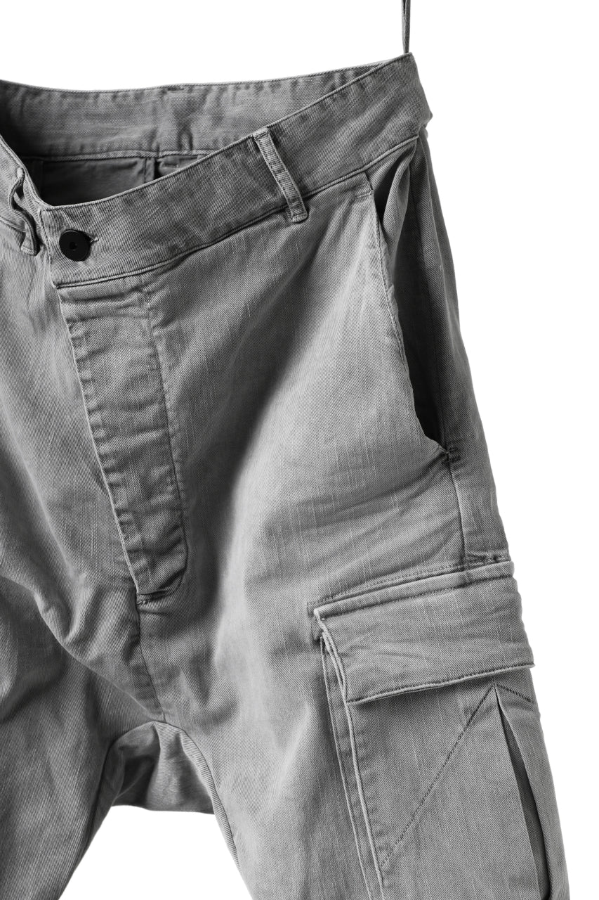 画像をギャラリービューアに読み込む, 11 BY BORIS BIDJAN SABERI CARGO POCKET PANT / STRETCH DENIM "P21B-F-1481" (ICE GREY)