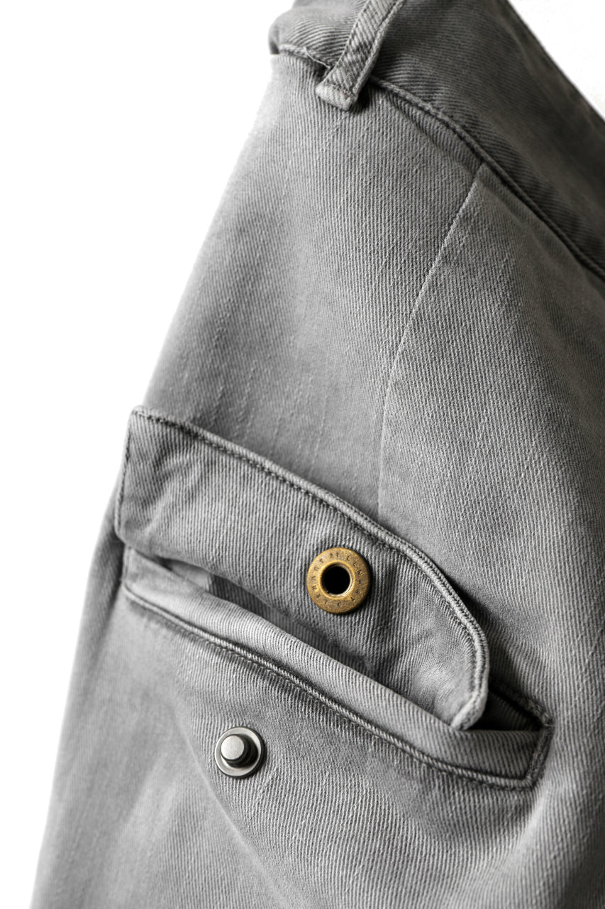 画像をギャラリービューアに読み込む, 11 BY BORIS BIDJAN SABERI CARGO POCKET PANT / STRETCH DENIM "P21B-F-1481" (ICE GREY)
