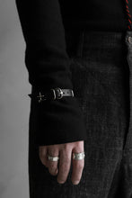 画像をギャラリービューアに読み込む, m.a+ thin silver wrapped wrist band / A-F7BL1/ GR2,0 (BLACK)