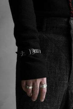 画像をギャラリービューアに読み込む, m.a+ thin silver wrapped wrist band / A-F7BL1/ GR2,0 (BLACK)