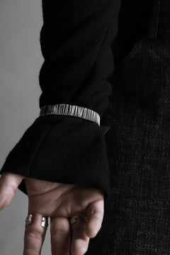 画像をギャラリービューアに読み込む, m.a+ thin silver wrapped wrist band / A-F7BL1/ GR2,0 (BLACK)