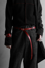 画像をギャラリービューアに読み込む, m.a+ double cross buckle skinny belt / EX+1B/GR3,0 (CHILI RED)