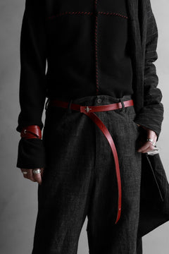 画像をギャラリービューアに読み込む, m.a+ double cross buckle skinny belt / EX+1B/GR3,0 (CHILI RED)