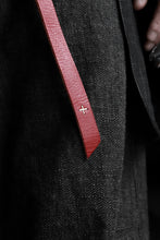 画像をギャラリービューアに読み込む, m.a+ double cross buckle skinny belt / EX+1B/GR3,0 (CHILI RED)