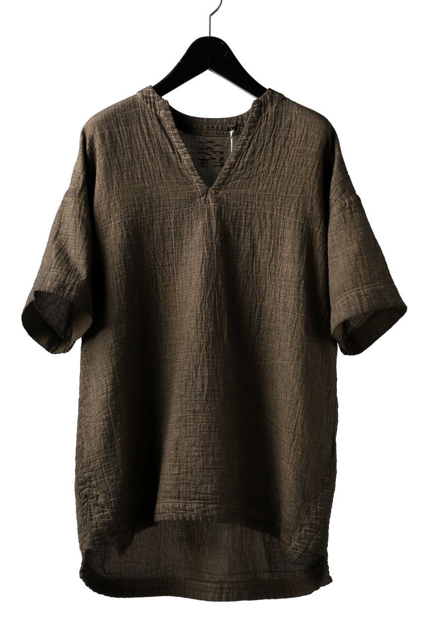画像をギャラリービューアに読み込む, _vital exclusive minimal tunica tops / persimmon dyed linen (BROWN A)