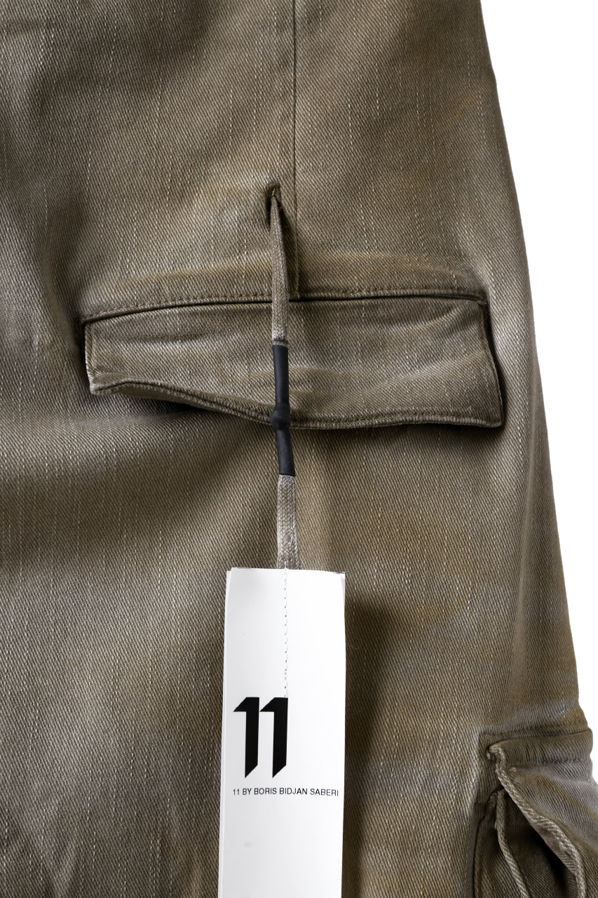 画像をギャラリービューアに読み込む, 11 BY BORIS BIDJAN SABERI CARGO POCKET PANT / STRETCH DENIM "P21B-F-1482" (GUM)