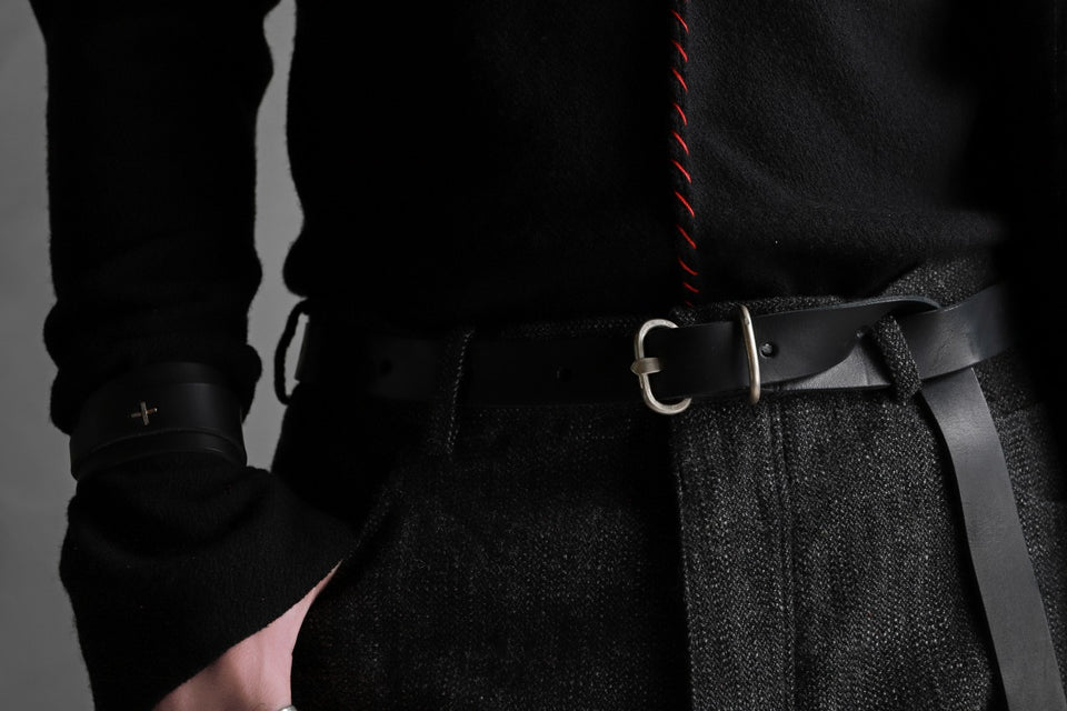 画像をギャラリービューアに読み込む, m.a+ double oval buckle medium belt / EL1C/GR3,0 (BLACK)