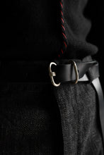 画像をギャラリービューアに読み込む, m.a+ double oval buckle medium belt / EL1C/GR3,0 (BLACK)
