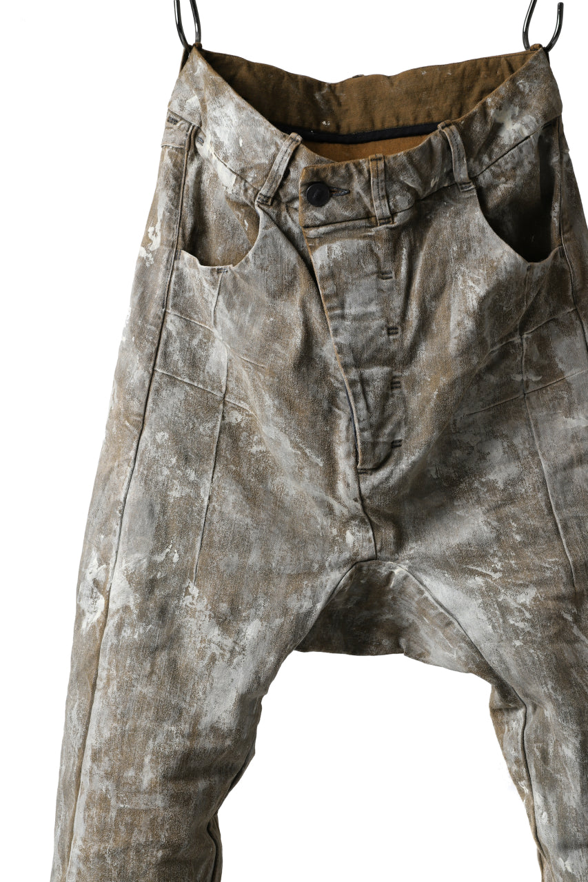 画像をギャラリービューアに読み込む, BORIS BIDJAN SABERI CROPPED TROUSER / WAX GUM DYED & BODY MOLDED "P15.1 BF-FKU10001" (LIGHT GUM)