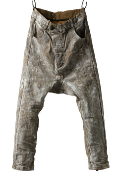 画像をギャラリービューアに読み込む, BORIS BIDJAN SABERI CROPPED TROUSER / WAX GUM DYED & BODY MOLDED "P15.1 BF-FKU10001" (LIGHT GUM)
