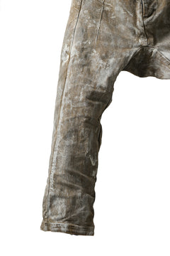 画像をギャラリービューアに読み込む, BORIS BIDJAN SABERI CROPPED TROUSER / WAX GUM DYED & BODY MOLDED "P15.1 BF-FKU10001" (LIGHT GUM)