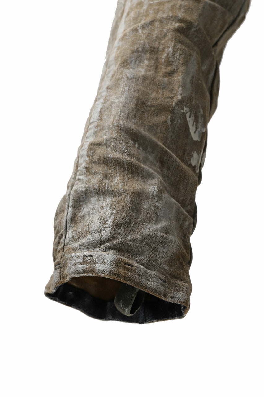 画像をギャラリービューアに読み込む, BORIS BIDJAN SABERI CROPPED TROUSER / WAX GUM DYED & BODY MOLDED "P15.1 BF-FKU10001" (LIGHT GUM)