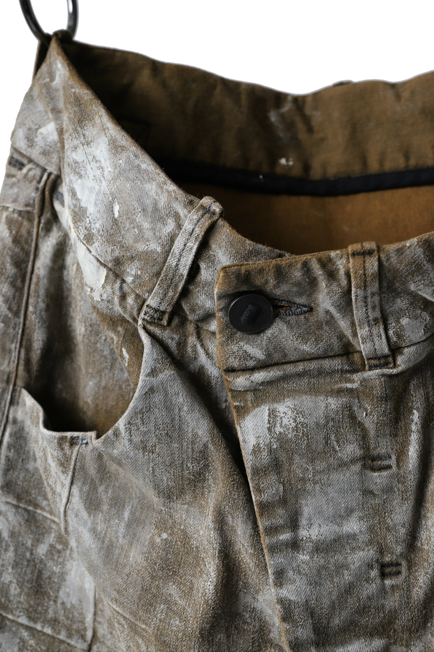 画像をギャラリービューアに読み込む, BORIS BIDJAN SABERI CROPPED TROUSER / WAX GUM DYED & BODY MOLDED "P15.1 BF-FKU10001" (LIGHT GUM)