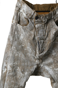画像をギャラリービューアに読み込む, BORIS BIDJAN SABERI CROPPED TROUSER / WAX GUM DYED & BODY MOLDED "P15.1 BF-FKU10001" (LIGHT GUM)