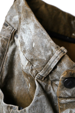 画像をギャラリービューアに読み込む, BORIS BIDJAN SABERI CROPPED TROUSER / WAX GUM DYED & BODY MOLDED "P15.1 BF-FKU10001" (LIGHT GUM)