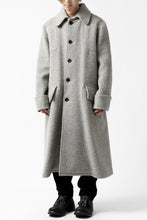 画像をギャラリービューアに読み込む, sus-sous foot guards great coat / W100 Harris melton raised washer (TOP GREY BEIGE)