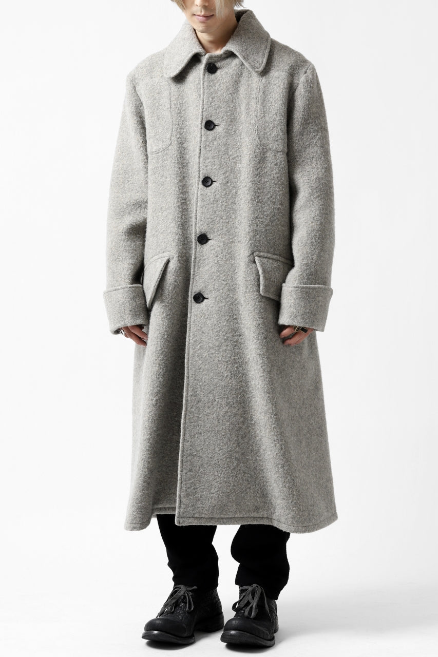 画像をギャラリービューアに読み込む, sus-sous foot guards great coat / W100 Harris melton raised washer (TOP GREY BEIGE)