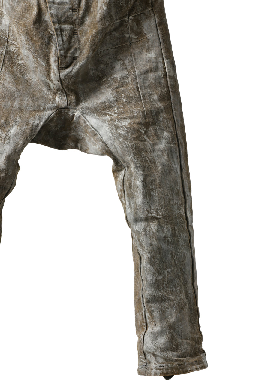 画像をギャラリービューアに読み込む, BORIS BIDJAN SABERI CROPPED TROUSER / WAX GUM DYED & BODY MOLDED "P15.1 BF-FKU10001" (LIGHT GUM)