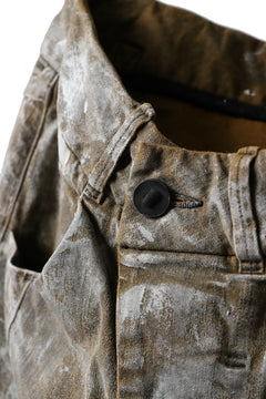 画像をギャラリービューアに読み込む, BORIS BIDJAN SABERI CROPPED TROUSER / WAX GUM DYED & BODY MOLDED "P15.1 BF-FKU10001" (LIGHT GUM)