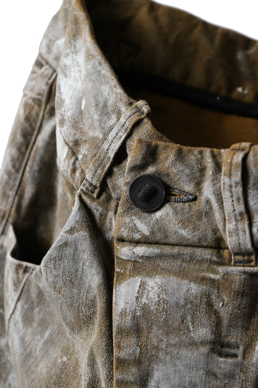 画像をギャラリービューアに読み込む, BORIS BIDJAN SABERI CROPPED TROUSER / WAX GUM DYED & BODY MOLDED "P15.1 BF-FKU10001" (LIGHT GUM)