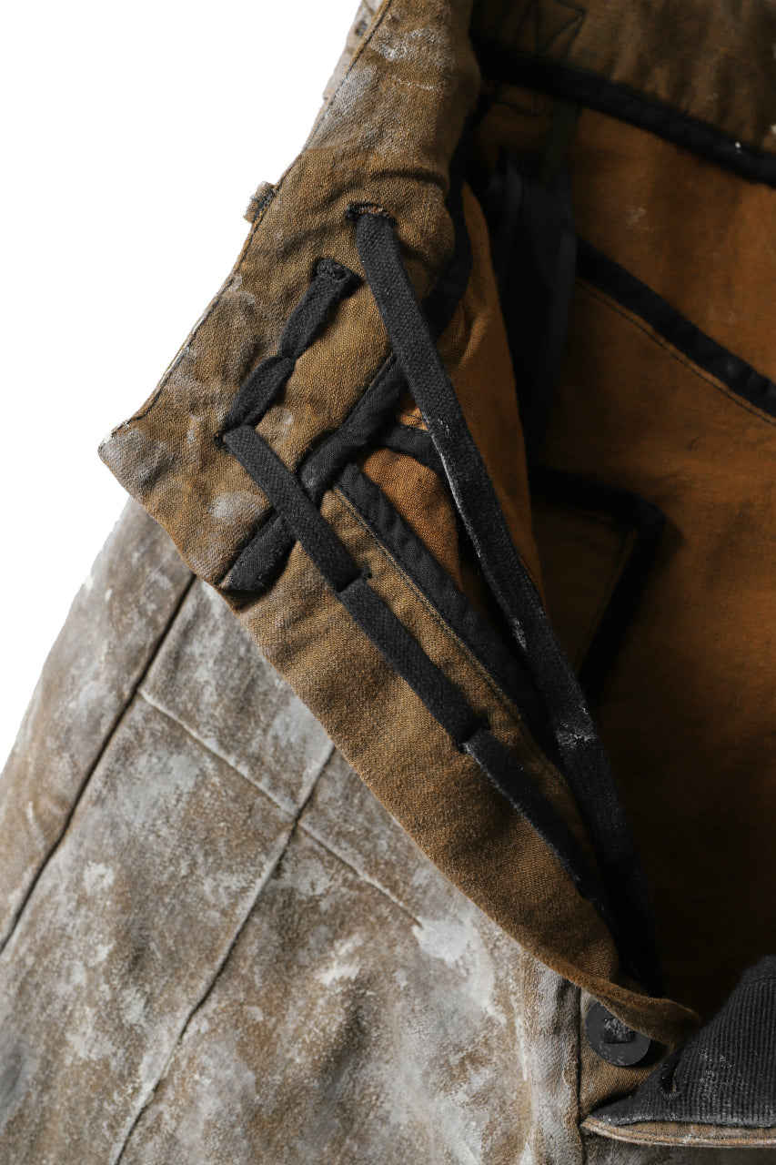 画像をギャラリービューアに読み込む, BORIS BIDJAN SABERI CROPPED TROUSER / WAX GUM DYED & BODY MOLDED "P15.1 BF-FKU10001" (LIGHT GUM)