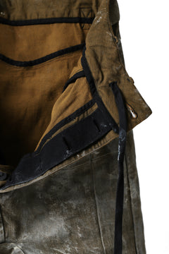 画像をギャラリービューアに読み込む, BORIS BIDJAN SABERI CROPPED TROUSER / WAX GUM DYED & BODY MOLDED "P15.1 BF-FKU10001" (LIGHT GUM)