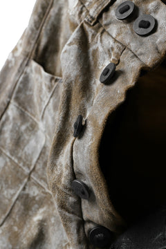 画像をギャラリービューアに読み込む, BORIS BIDJAN SABERI CROPPED TROUSER / WAX GUM DYED & BODY MOLDED "P15.1 BF-FKU10001" (LIGHT GUM)