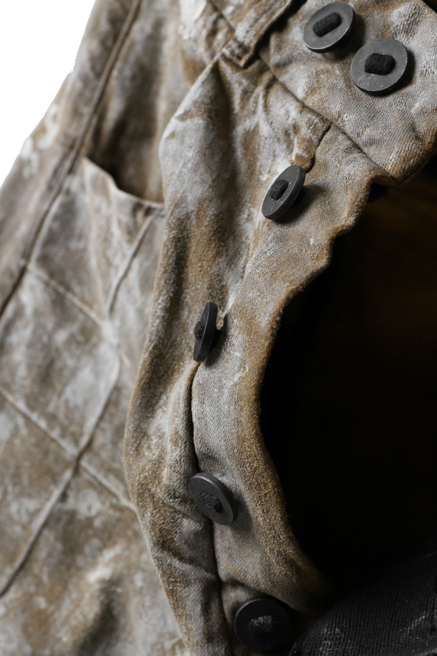 画像をギャラリービューアに読み込む, BORIS BIDJAN SABERI CROPPED TROUSER / WAX GUM DYED & BODY MOLDED "P15.1 BF-FKU10001" (LIGHT GUM)