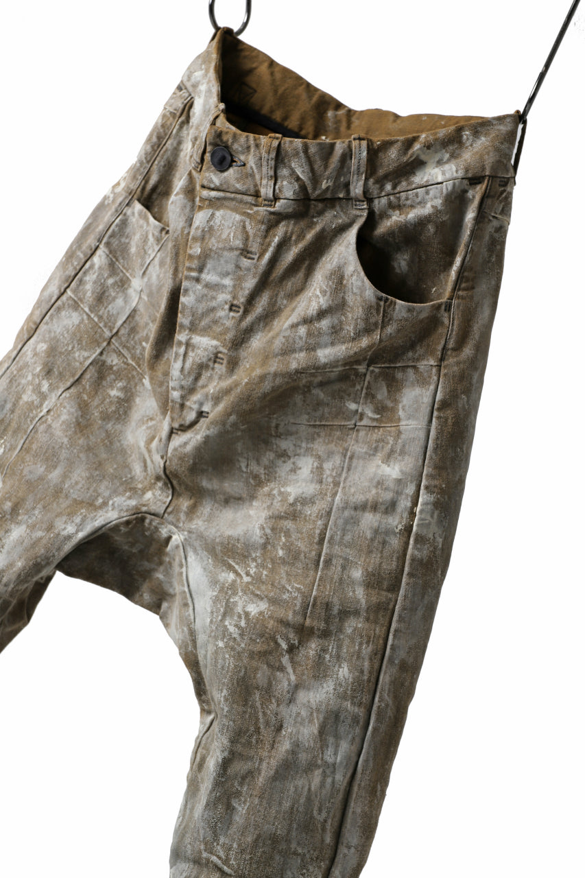 画像をギャラリービューアに読み込む, BORIS BIDJAN SABERI CROPPED TROUSER / WAX GUM DYED & BODY MOLDED "P15.1 BF-FKU10001" (LIGHT GUM)