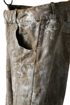 画像をギャラリービューアに読み込む, BORIS BIDJAN SABERI CROPPED TROUSER / WAX GUM DYED & BODY MOLDED "P15.1 BF-FKU10001" (LIGHT GUM)