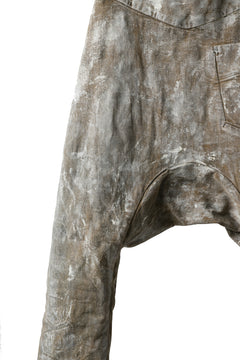 画像をギャラリービューアに読み込む, BORIS BIDJAN SABERI CROPPED TROUSER / WAX GUM DYED & BODY MOLDED "P15.1 BF-FKU10001" (LIGHT GUM)