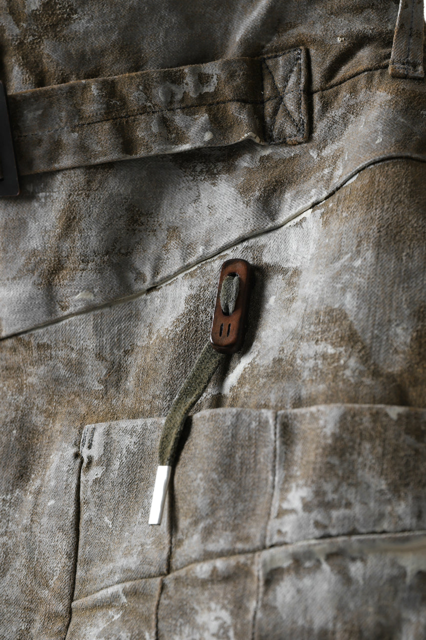 画像をギャラリービューアに読み込む, BORIS BIDJAN SABERI CROPPED TROUSER / WAX GUM DYED & BODY MOLDED "P15.1 BF-FKU10001" (LIGHT GUM)