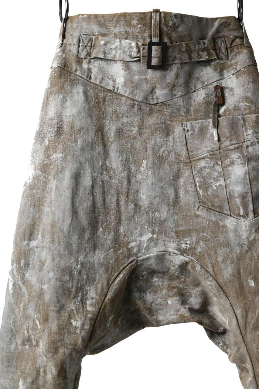 画像をギャラリービューアに読み込む, BORIS BIDJAN SABERI CROPPED TROUSER / WAX GUM DYED & BODY MOLDED "P15.1 BF-FKU10001" (LIGHT GUM)