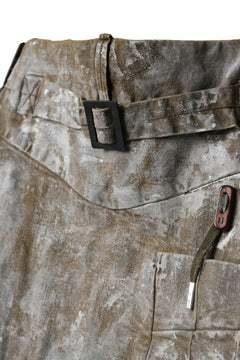 画像をギャラリービューアに読み込む, BORIS BIDJAN SABERI CROPPED TROUSER / WAX GUM DYED & BODY MOLDED "P15.1 BF-FKU10001" (LIGHT GUM)