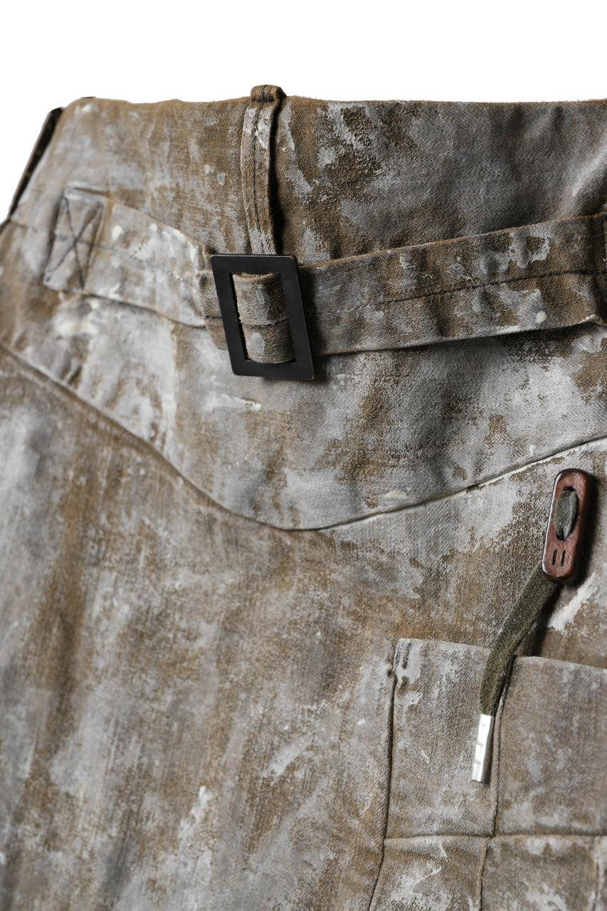 画像をギャラリービューアに読み込む, BORIS BIDJAN SABERI CROPPED TROUSER / WAX GUM DYED & BODY MOLDED "P15.1 BF-FKU10001" (LIGHT GUM)