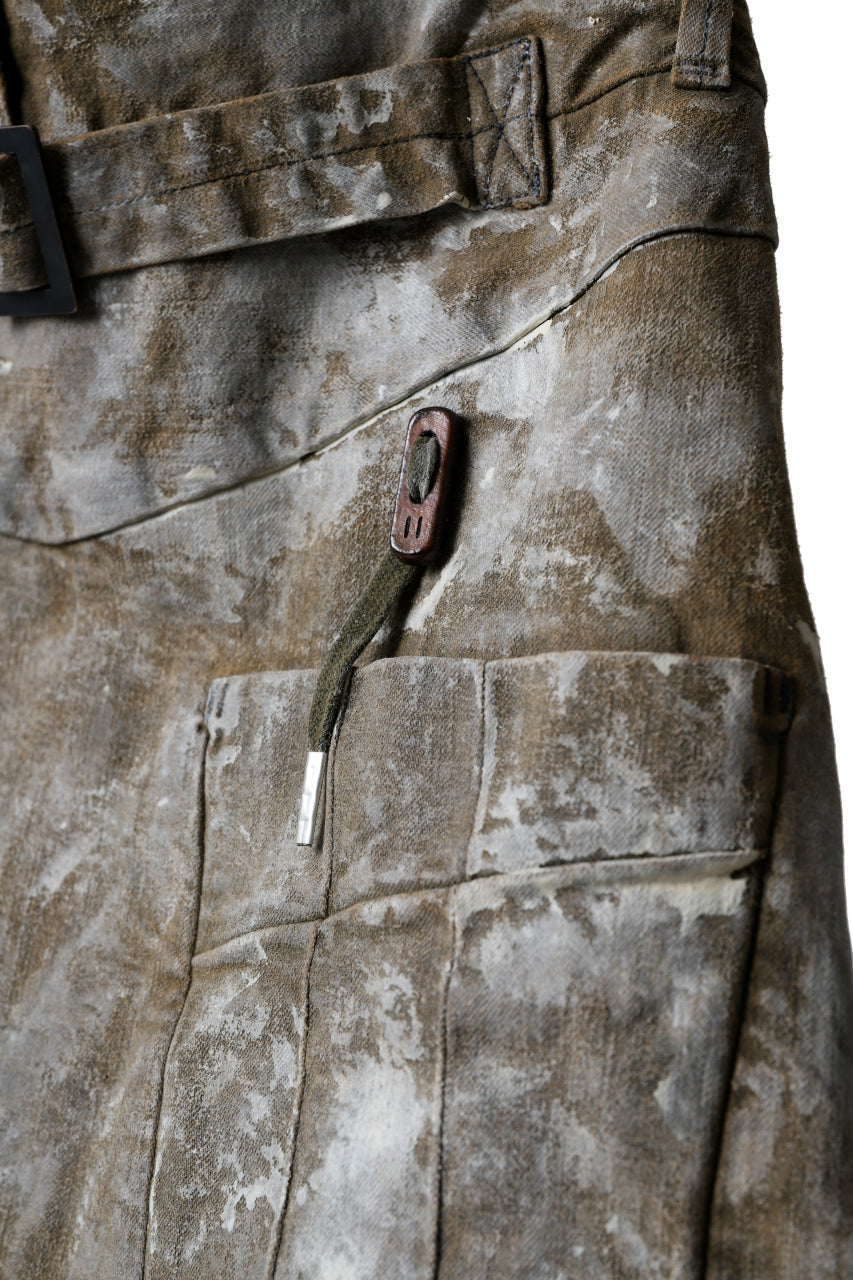 画像をギャラリービューアに読み込む, BORIS BIDJAN SABERI CROPPED TROUSER / WAX GUM DYED & BODY MOLDED "P15.1 BF-FKU10001" (LIGHT GUM)