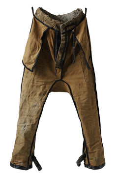 画像をギャラリービューアに読み込む, BORIS BIDJAN SABERI CROPPED TROUSER / WAX GUM DYED & BODY MOLDED "P15.1 BF-FKU10001" (LIGHT GUM)