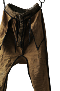 画像をギャラリービューアに読み込む, BORIS BIDJAN SABERI CROPPED TROUSER / WAX GUM DYED & BODY MOLDED "P15.1 BF-FKU10001" (LIGHT GUM)