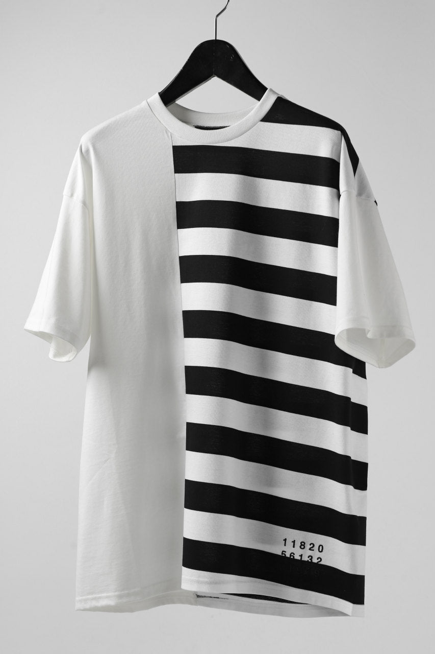 画像をギャラリービューアに読み込む, A.F ARTEFACT "DIVISION" BOXY FIT T-SHIRT  (WHITE x STRIPE)