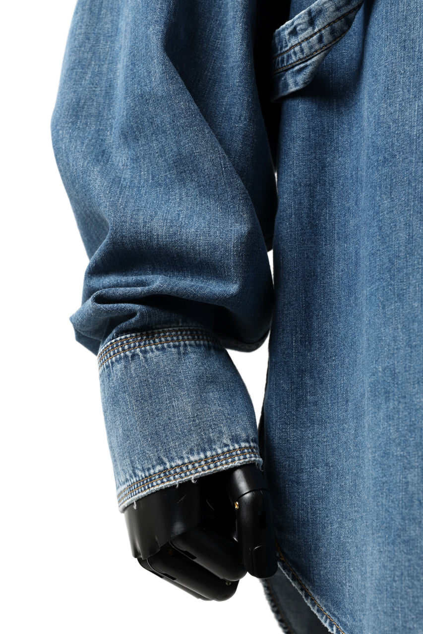 Load image into Gallery viewer, mastermind JAPAN WORK SHIRT / LIGHT OZ DENIM (INDIGO)