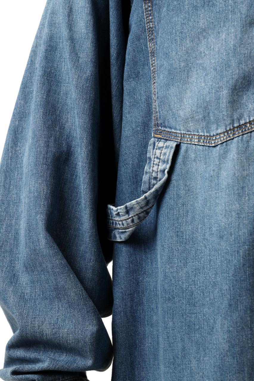Load image into Gallery viewer, mastermind JAPAN WORK SHIRT / LIGHT OZ DENIM (INDIGO)