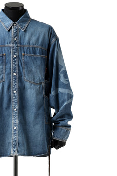 Load image into Gallery viewer, mastermind JAPAN WORK SHIRT / LIGHT OZ DENIM (INDIGO)