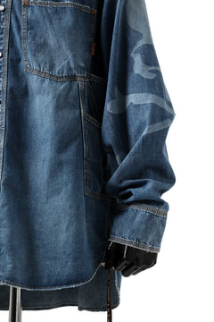 Load image into Gallery viewer, mastermind JAPAN WORK SHIRT / LIGHT OZ DENIM (INDIGO)